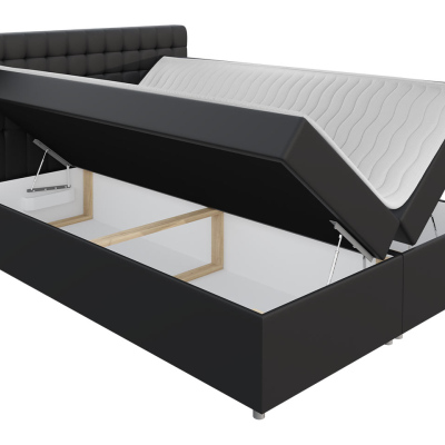 Hotelová jednolůžková postel 120x200 SARITA - bílá ekokůže + topper ZDARMA