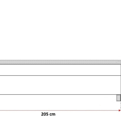 Přepychová postel Cassandra 160x200, šedá + TOPPER