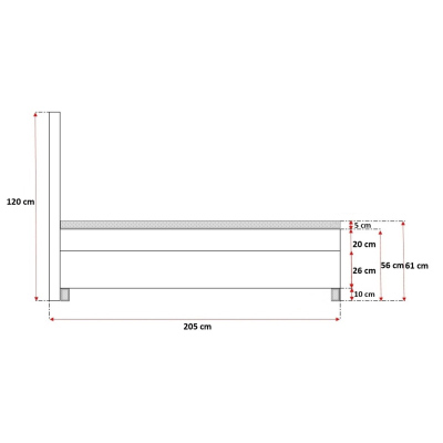 Přepychová postel Cassandra 160x200, šedá + TOPPER