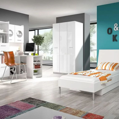 Postel do dětského pokoje RENI 1 - 90x200, bílá