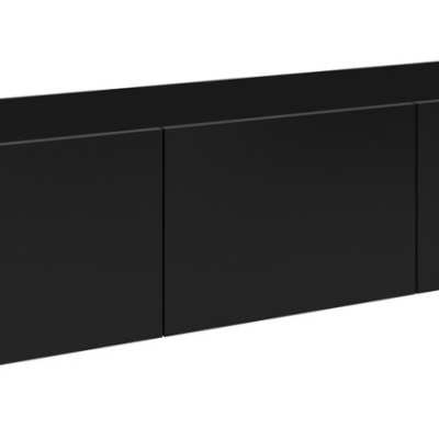 TV stolek 150 cm CHEMUNG - černý / lesklý černý
