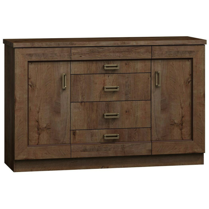 Kombinovaná komoda MERLO - šířka 140 cm, dub lefkas