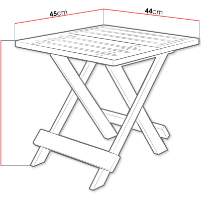 Kempingový skládací stolek PUREZA - antracitový