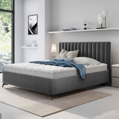 Manželská postel s úložným prostorem 180x200 TANIX - šedá