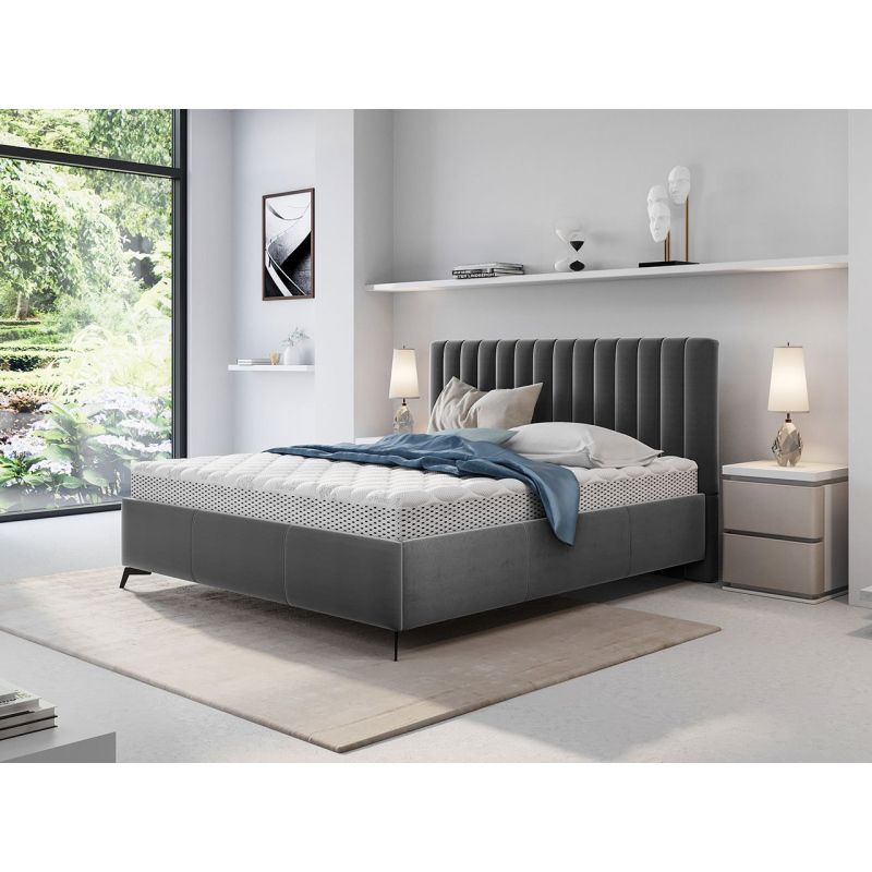 Manželská postel s úložným prostorem 160x200 TANIX - šedá