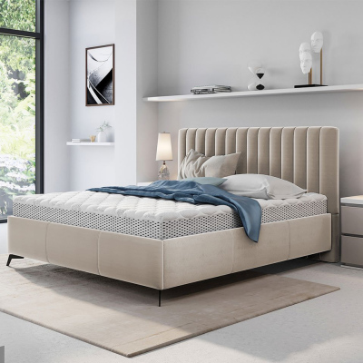 Manželská postel s úložným prostorem 140x200 TANIX - béžová