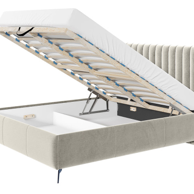 Manželská postel s úložným prostorem 140x200 TANIX - šedá