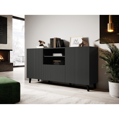 Designová kombinovaná komoda HAER 1 - antracitová