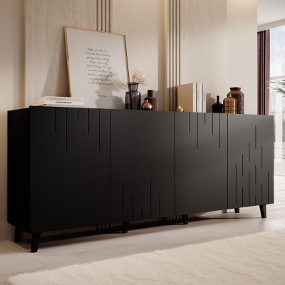 Komoda s dvířky TIMO - černá