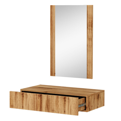 Toaletní stolek se zrcadlem HAER - dub wotan
