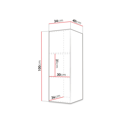 Závěsná skříňka LONZO 1 - bílá