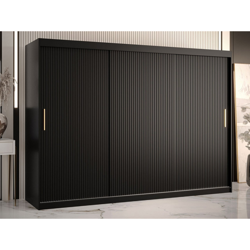 Šatní skříň 250 cm LONZO 1 - černá