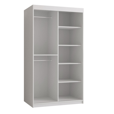 Šatní skříň 100 cm se zrcadlem LONZO 2 - černá