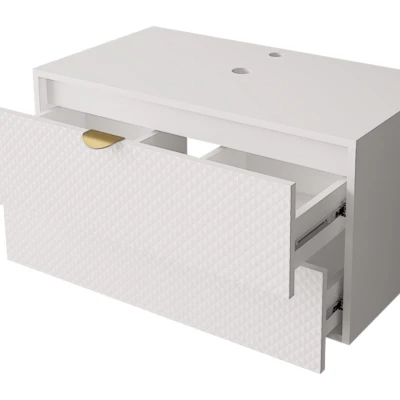 Skříňka pod umyvadlo PALBAN - bílá + umyvadlo ZDARMA