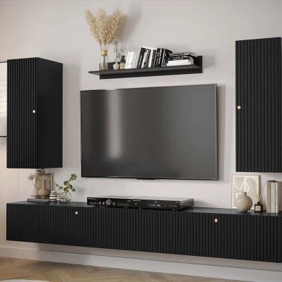 Závěsná stěna do obývacího pokoje LONZO 1 - černá