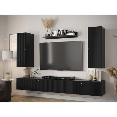 Závěsná stěna do obývacího pokoje LONZO 1 - černá