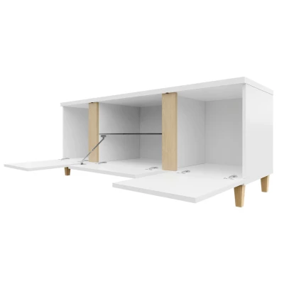 Televizní stolek ANINA - bílý / černý