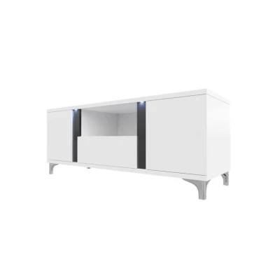 Televizní stolek ANINA - bílý / černý
