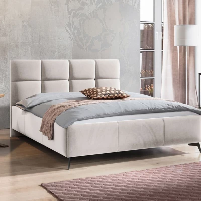 Manželská postel s úložným prostorem 180x200 TERCEIRA - béžová