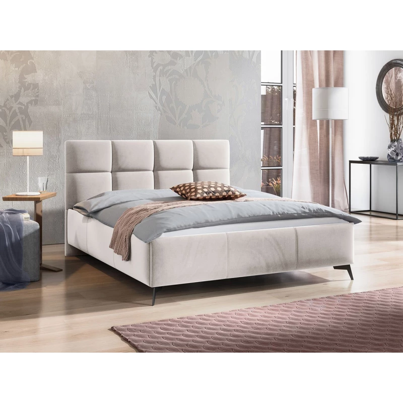 Manželská postel s úložným prostorem 160x200 TERCEIRA - béžová