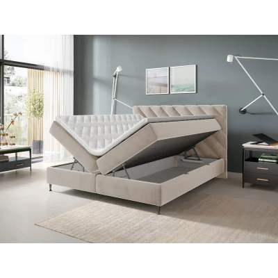 Kontinentální manželská postel 180x200 SATURNIN - šedá