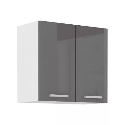 Horní kuchyňská skříňka SAEED - šířka 60 cm, šedá / bílá