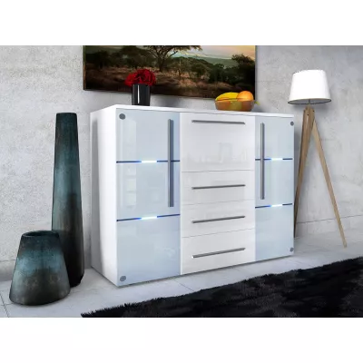 Moderní komoda BEM - bílá