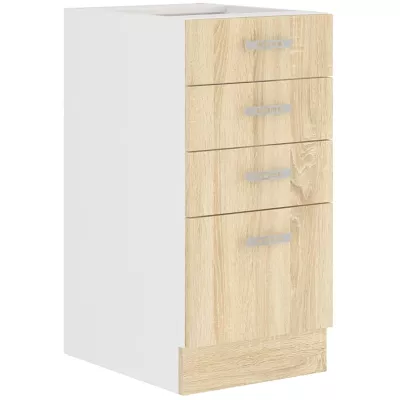 Šuplíková kuchyňská skříňka SABRYA - šířka 40 cm, dub sonoma / bílá