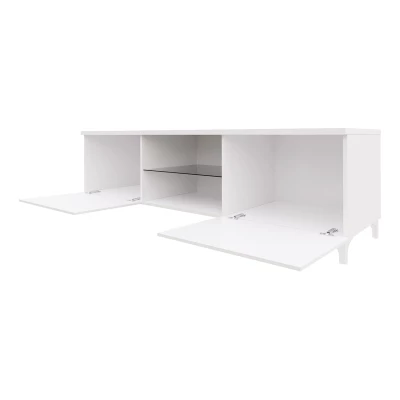 Stolek pod televizi KERRI - bílý / černý