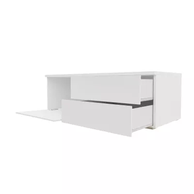 Stolek pod televizi DESANA 1P - šířka 100 cm, bílý / šedý