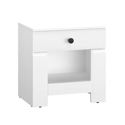 Noční stolek se šuplíkem CARYS - bílý