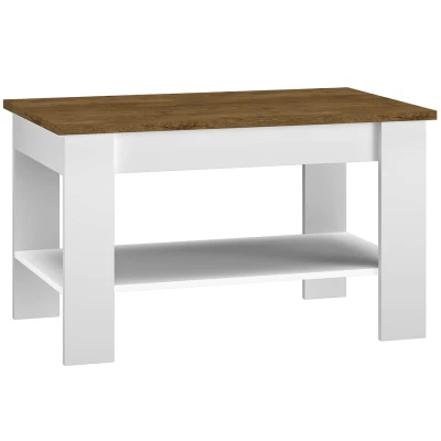 Konferenční stolek BRIANA - bílý / dub lefkas