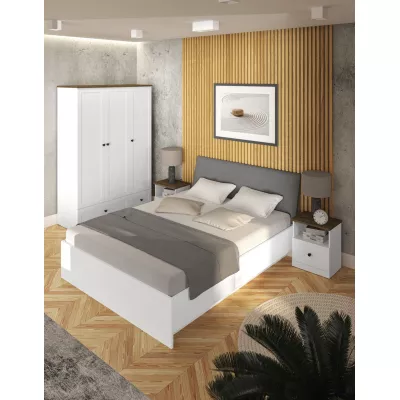 Dvojlůžková postel BRIANA 160x200 - bílá