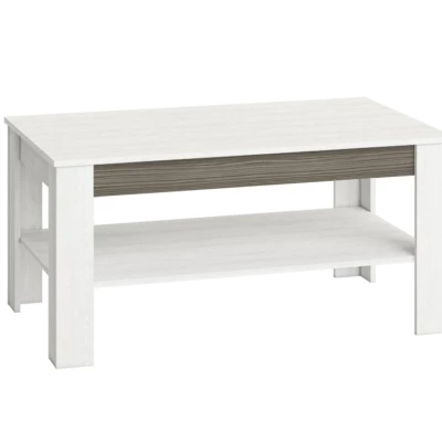 Konferenční stolek ILKO - bílá borovice / new grey