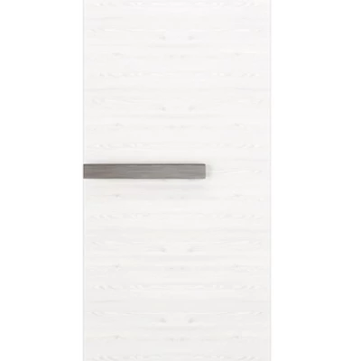 Úzká skříň ILKO - šířka 55 cm, bílá borovice / new grey