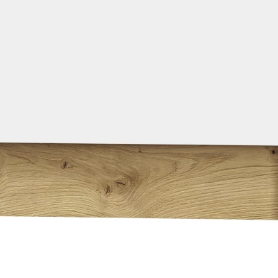 Šatní skříň KARIS - šířka 119 cm, bílá / antracit / dub artisan