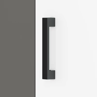 Šatní skříň KARIS - šířka 119 cm, bílá / antracit / dub artisan