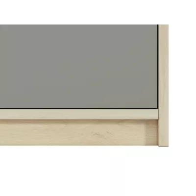 Počítačový stůl INNES - buk fjord / bílý / šedá platina