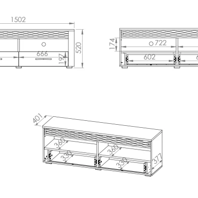 TV stolek DIANDRA - dub artisan