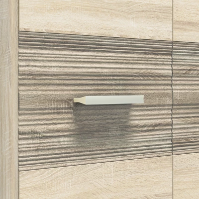 Šatní skříň KAELA - šířka 92 cm, světlý dub sonoma / sonoma lanýž