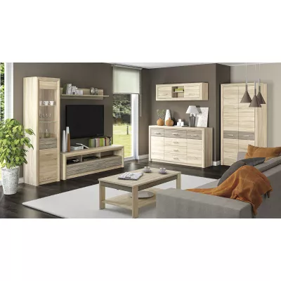 Šatní skříň KAELA - šířka 92 cm, světlý dub sonoma / sonoma lanýž