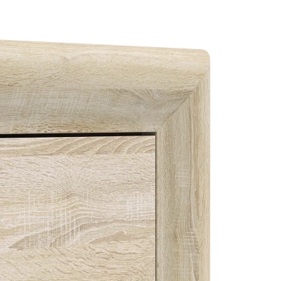 Úzká policová skříň KAELA - pravá, světlý dub sonoma / sonoma lanýž