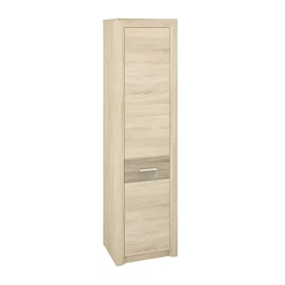 Úzká policová skříň KAELA - levá, světlý dub sonoma / sonoma lanýž