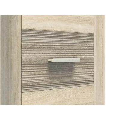 Úzká policová skříň KAELA - levá, světlý dub sonoma / sonoma lanýž