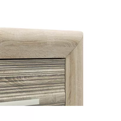 Široká kombinovaná komoda KAELA - světlý dub sonoma / sonoma lanýž