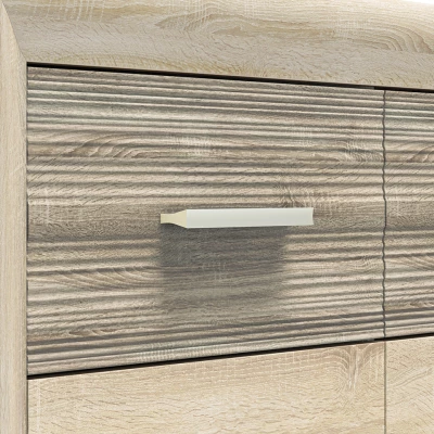 Široká kombinovaná komoda KAELA - světlý dub sonoma / sonoma lanýž