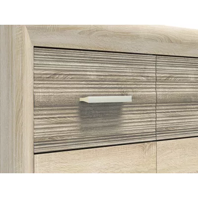 Široká kombinovaná komoda KAELA - světlý dub sonoma / sonoma lanýž