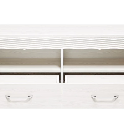 TV stolek DERIKA - bílá borovice