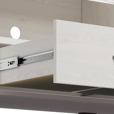 TV stolek DERIKA - bílá borovice