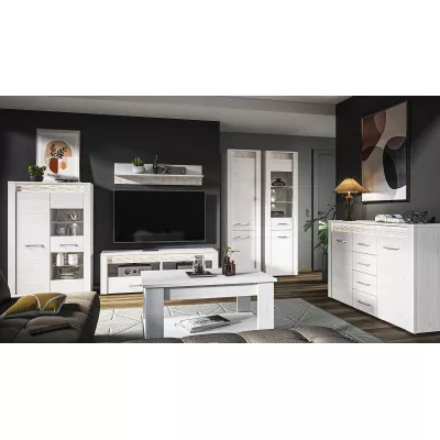 TV stolek DERIKA - bílá borovice